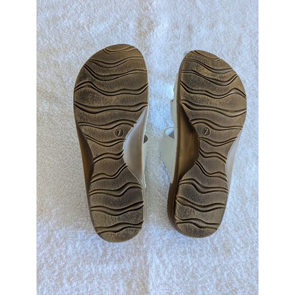 Flexus by Spring Step Nery Nordstrom White Slide Sandals Sz 7 - Picture 4 of 10